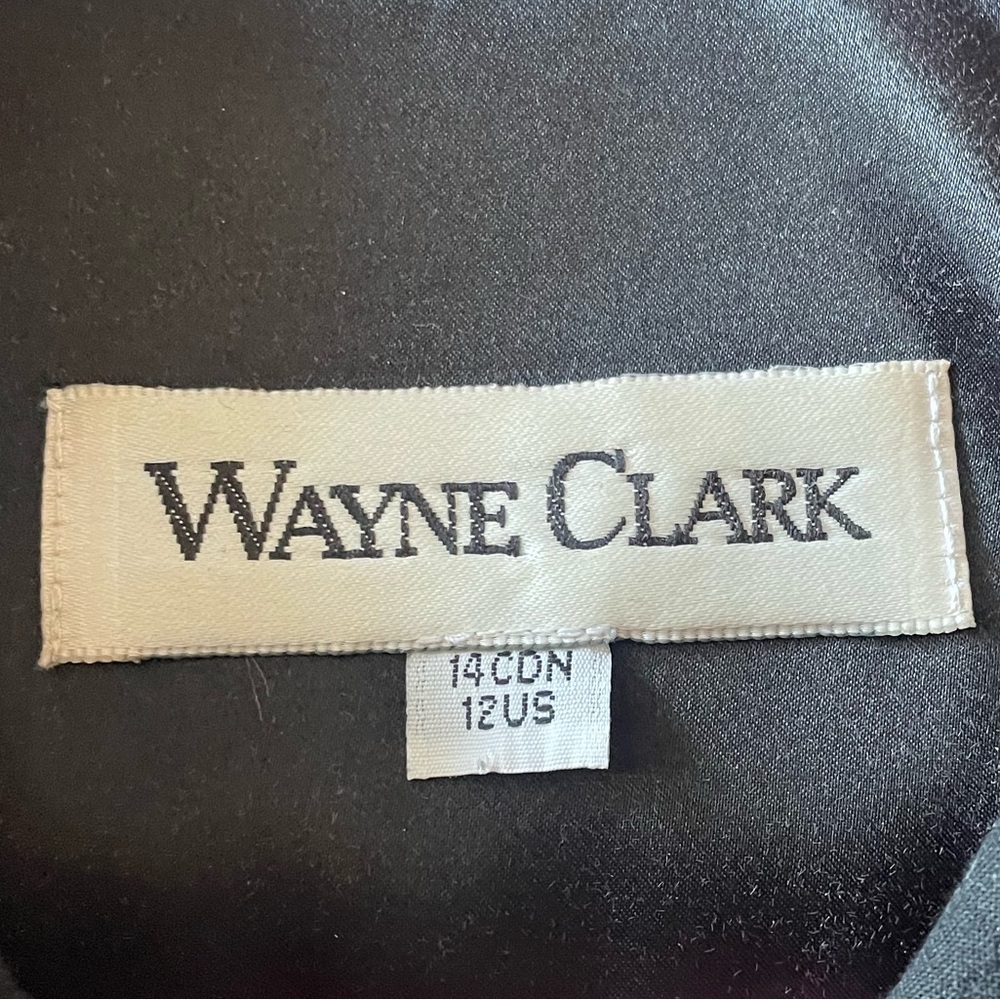 Vintage WAYNE CLARK Jewelled Lip Black and Red Tailored Blazer - Picture 8 of 10
